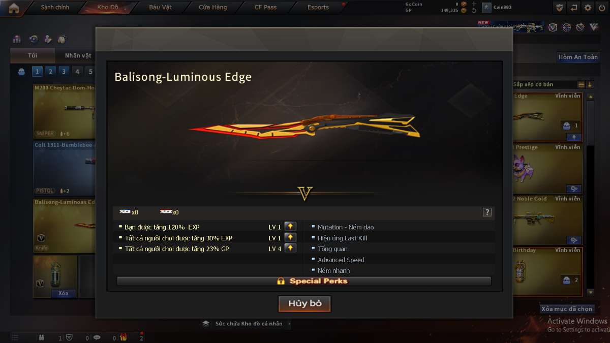 shop acc cf uy tin gia re